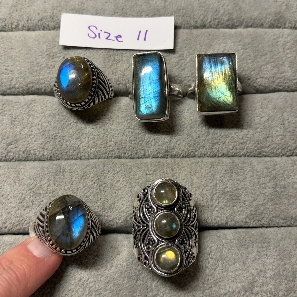 Sizes 9-11 Labradorite Rings